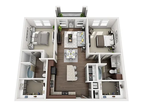 Floor plan B1A