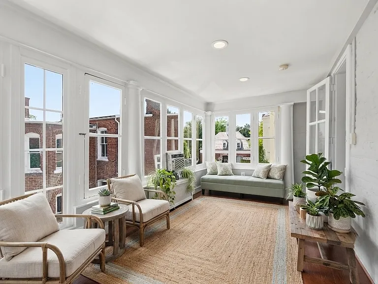Sunroom with staging
