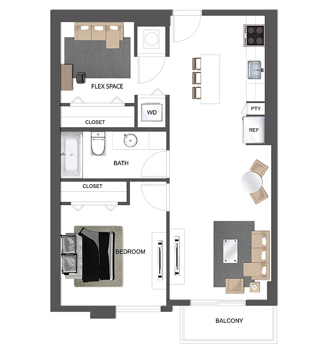 Floor plan A11 + Den