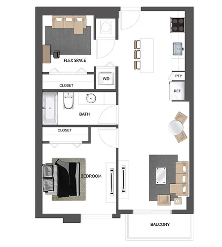 Floor plan A11 + Den