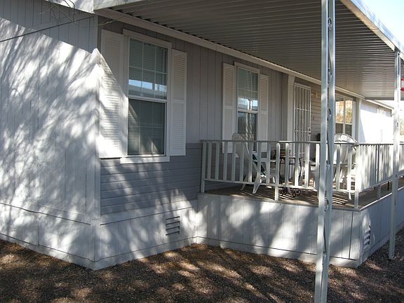 rear view front porch entry