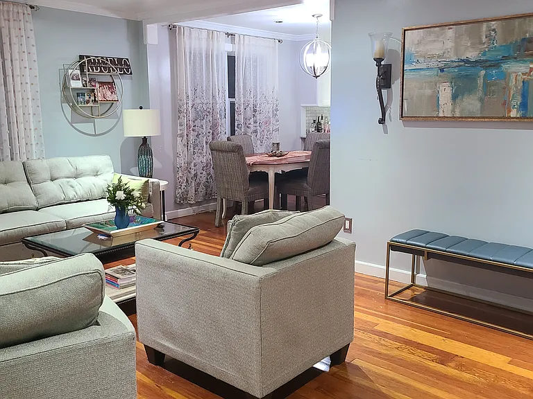 Living room facing the dining area