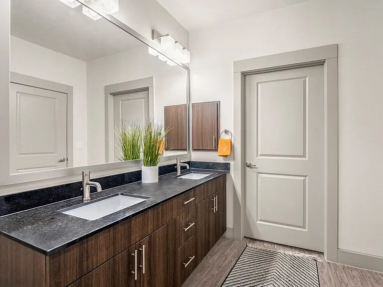 Expansive bathroom and walk-in closets