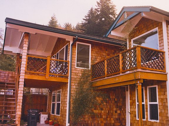 This is the river facing view. 
Your apartment and deck is on the right hand side of photo