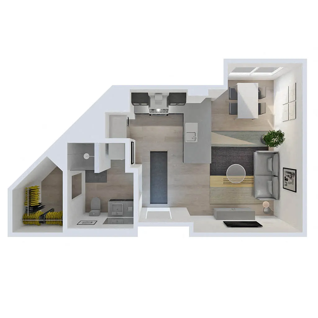 Floor plan Studio A1