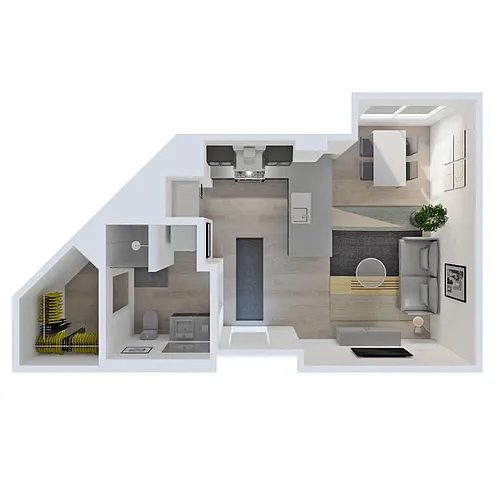 Floor plan Studio A1