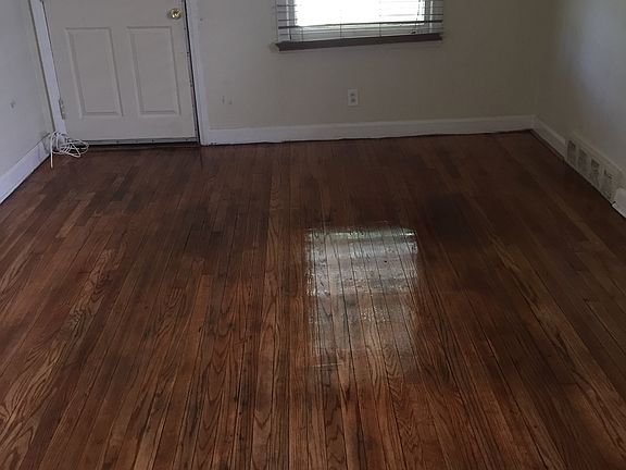 Refinished living room floor