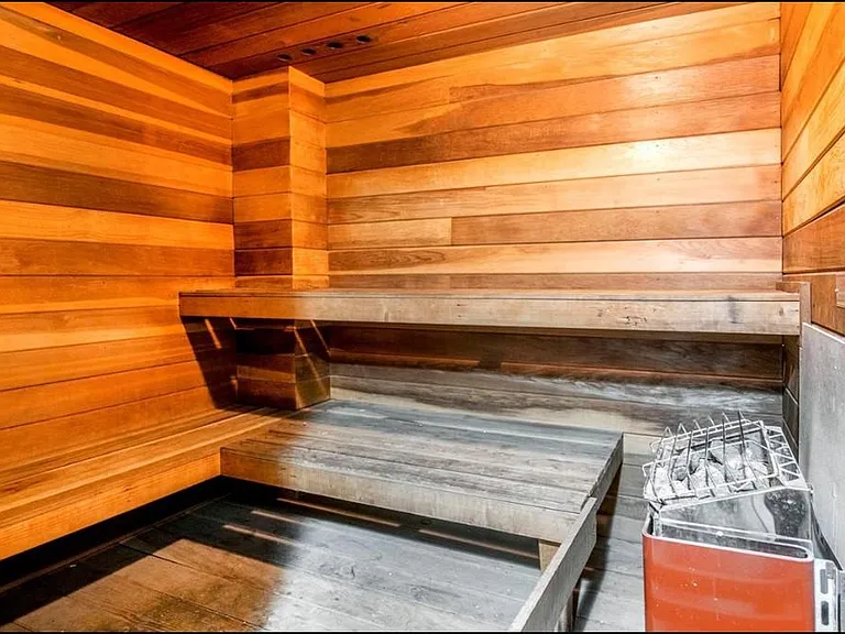 Separate Men's and women's saunas.