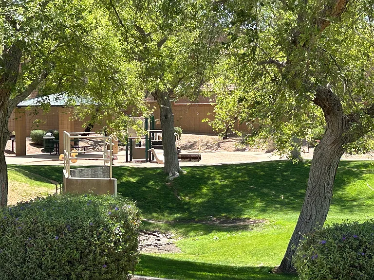 Childs playground next to house