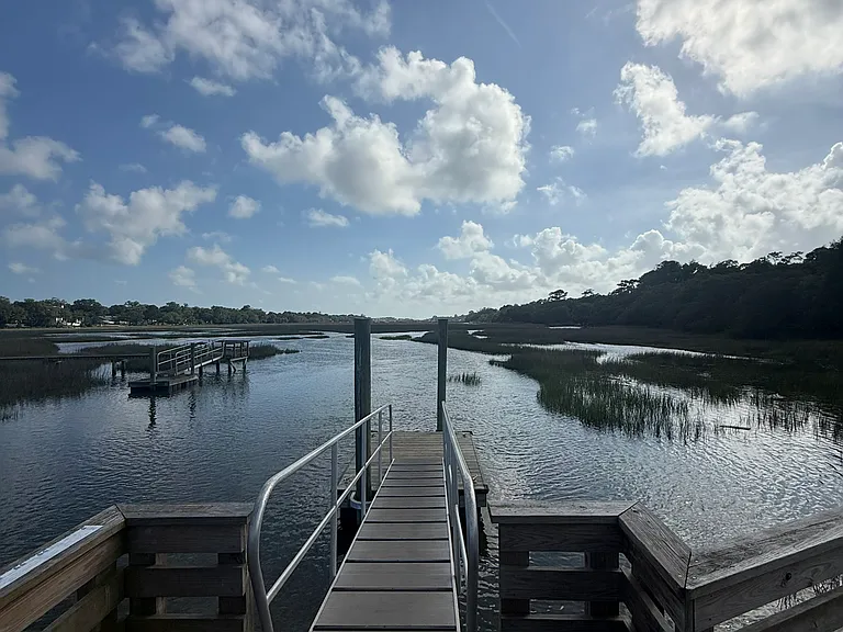 Shem Creek Dock with boat and kayak access