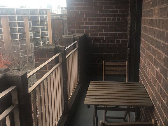 Balcony with city vista