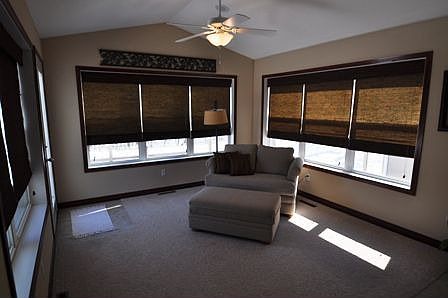 Sunroom overlooking timber.