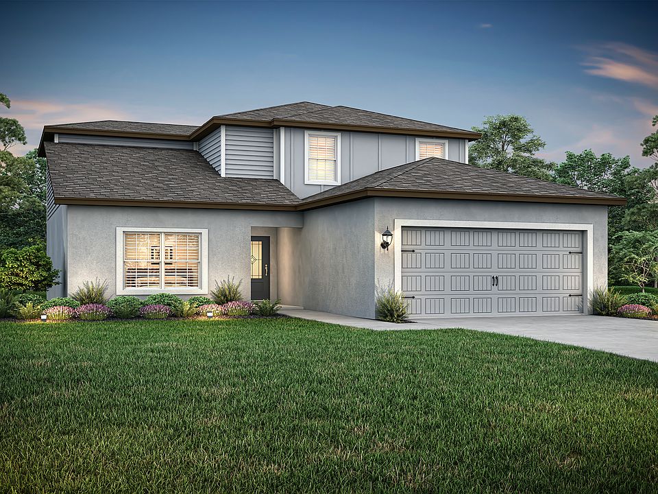 Dusk Rendering of the Parc plan by LGI Homes