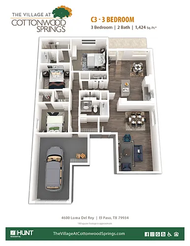 Floor plan C3 - 3 Bedroom