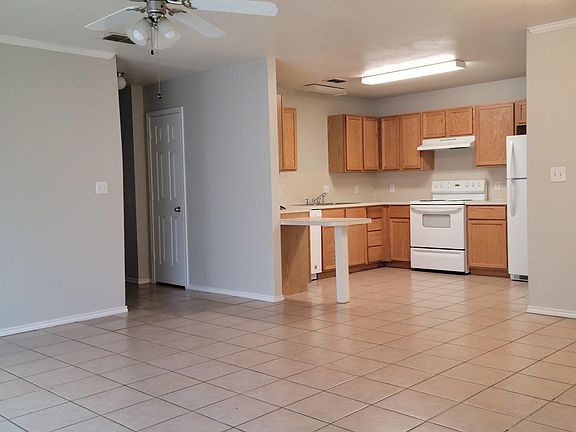 Living and kitchen areas