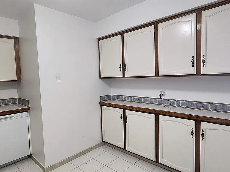 Additional counter space and cabinets