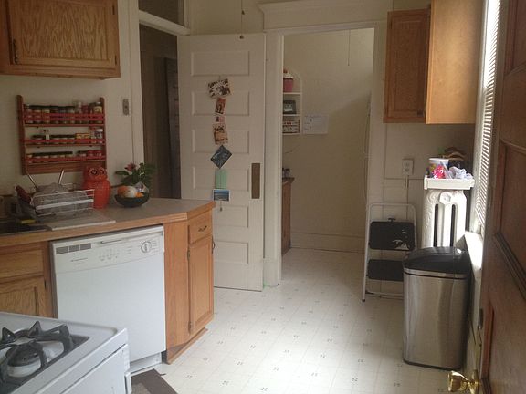 view of kitchen into pantry