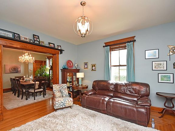 Front room looking into middle room (currently formal dining).