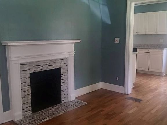 Fireplace with new tile surround