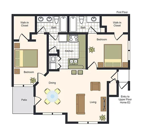 Floor plan E1