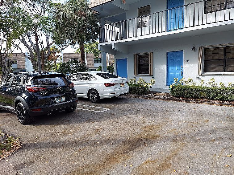 front elevation & parking