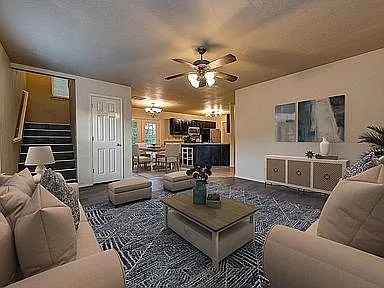 Example Living Room w/ furniture - 1560 N Evening Shade Dr