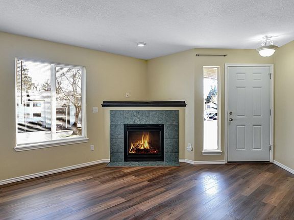 Nice Fireplace and room to set up Entertainment