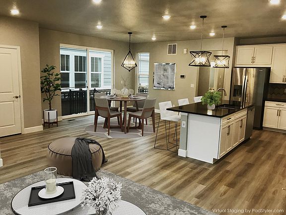Kitchen, Dining Room, Living Room
