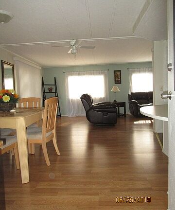 dining, kitchen, living area