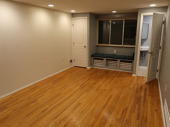 Living room nook (closet on left and bathroom on right)