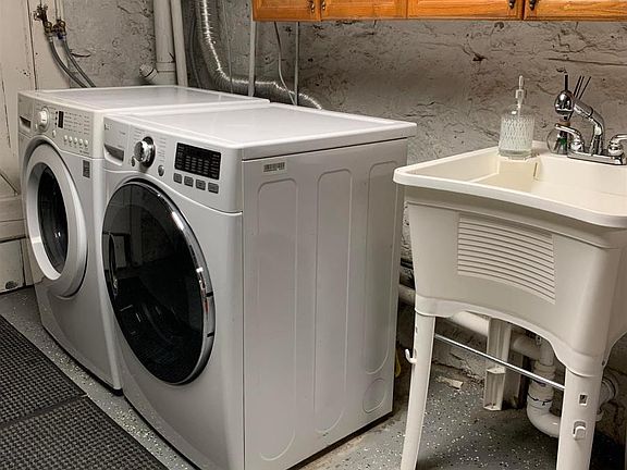 FREE use of washer/ dryer room with storage for your laundry supplies