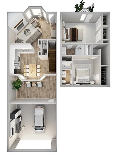 Floor plan 2 Bedroom Bayshore