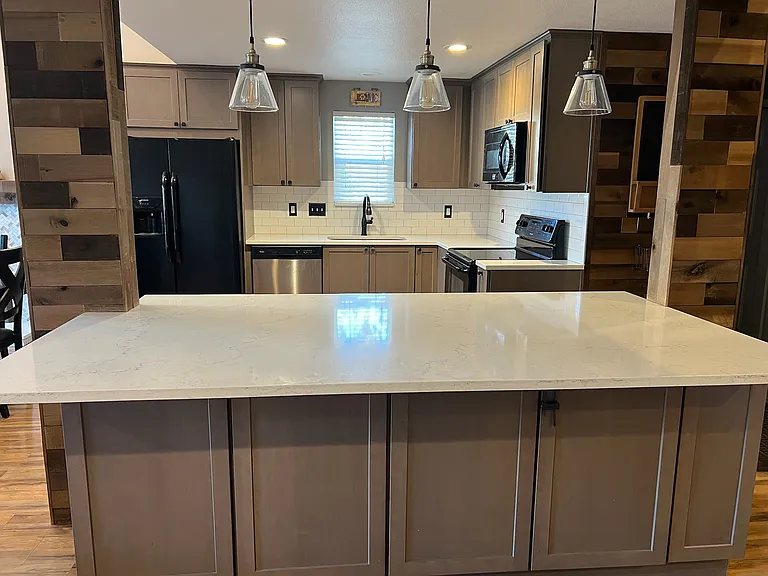 Main level bar and kitchen