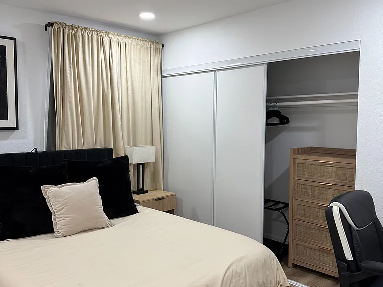 dresser and closet