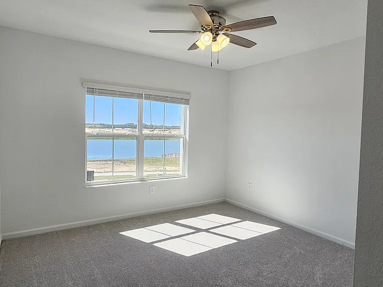Ceiling fans are included. Sunlight in all rooms.