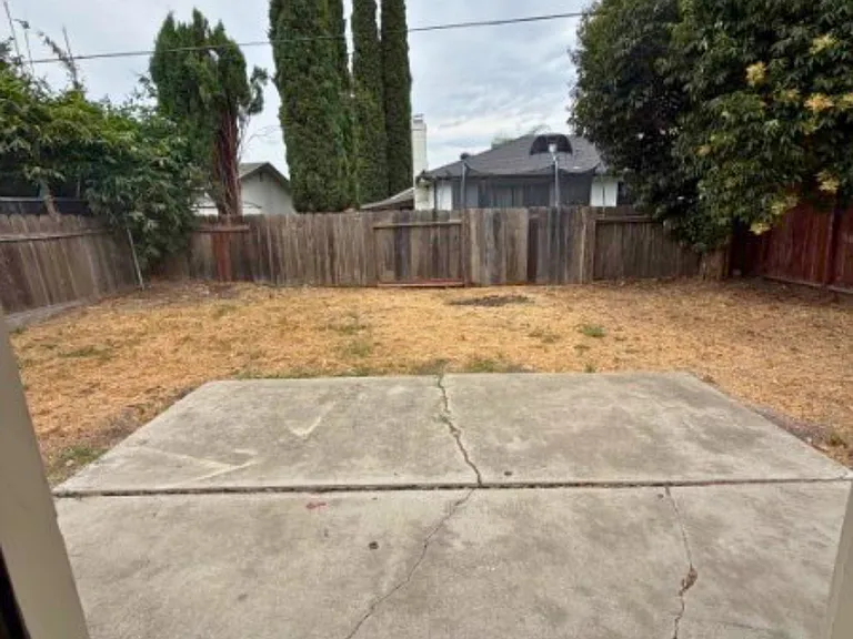 Large private backyard