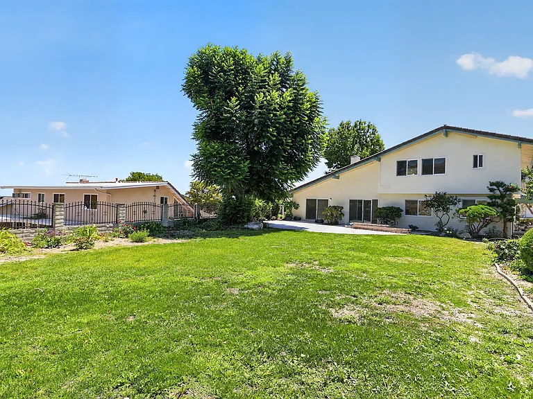 Extra large and private backyard.