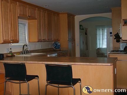 Kitchen looking towards living room