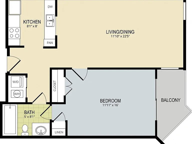 Explore this contemporary apartment layout, designed for modern living. Explore this contemporary apartment layout, designed for modern living.