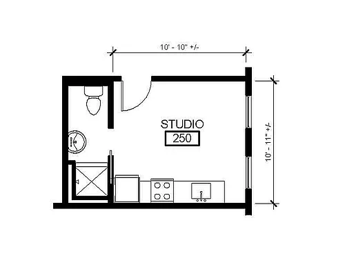 Floor plan Studio 01