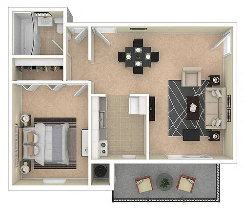 Floor plan 1 BEDROOM