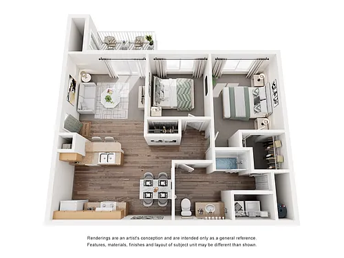 Floor plan 2 Bed 1 Bath Crestview