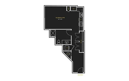 Floor plan Studio F