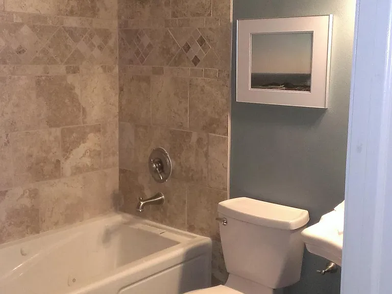 basement bathroom with jetted tub