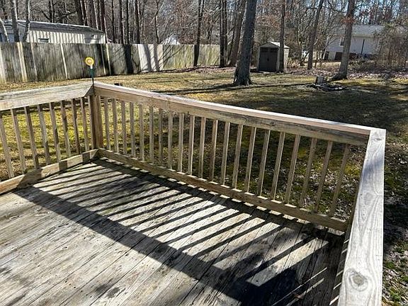 Back deck and small storage building