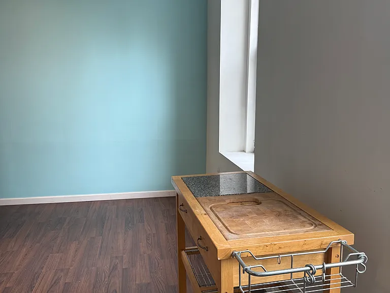 Living room with a portable pantry