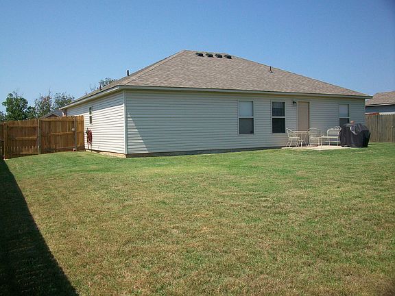 Back yard w/ privacy fence