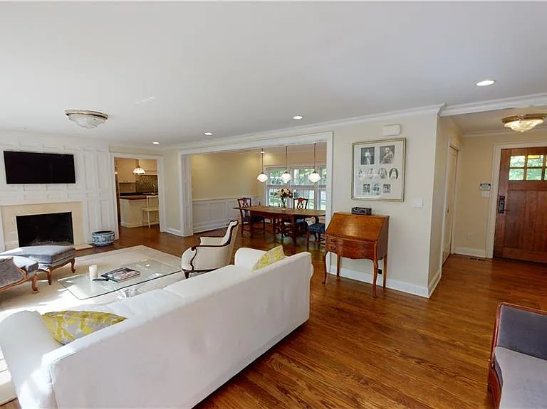 Sunlit open concept living room