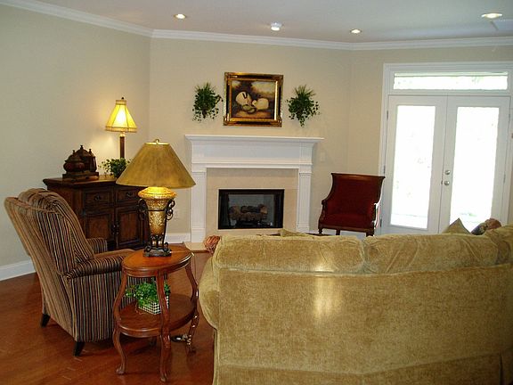 Family room is open to dining room for easy entertaining. 