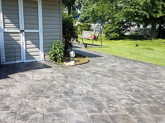 Stamped patio.